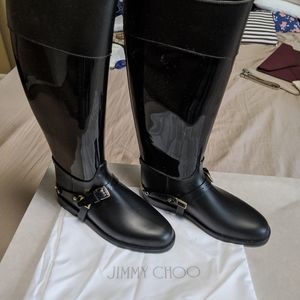 Jimmy Choo 365 Cheshire Rain Boots Size 37 or 7 US